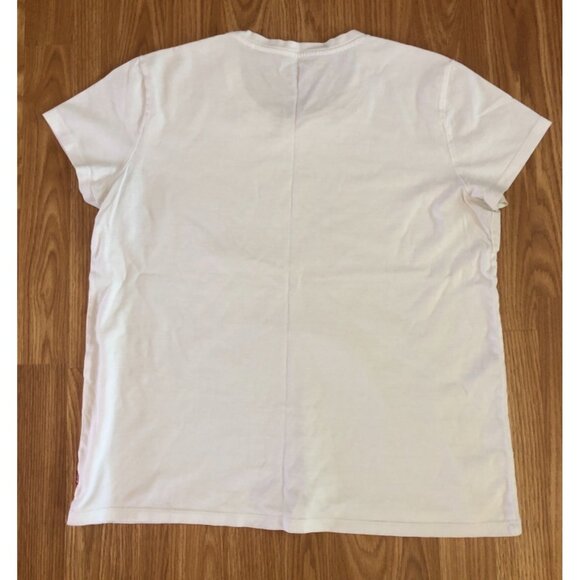 Levis White Graphic T-Shirt Womens Size Lrg Colorful Logo100% Cotton - Picture 5 of 7